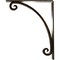 Ekena Millwork Legacy Wrought Iron Bracket, (Triple center brace), Antiqued Brass 2"W x 10"D x 12"H BKTM02X10X12TLEABS - alternate 8